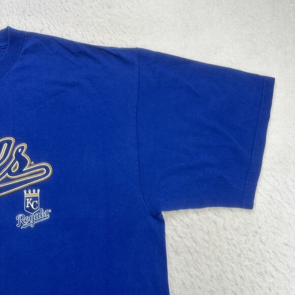 Vintage Kansas City Royals Shirt Mens XL Blue Short Sleeve MLB Baseball - Picture 5 of 11
